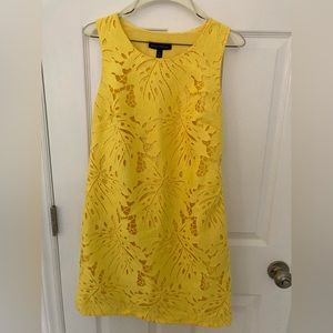 Banana Republic yellow sleeveless dress, fully lined, 6 petite.